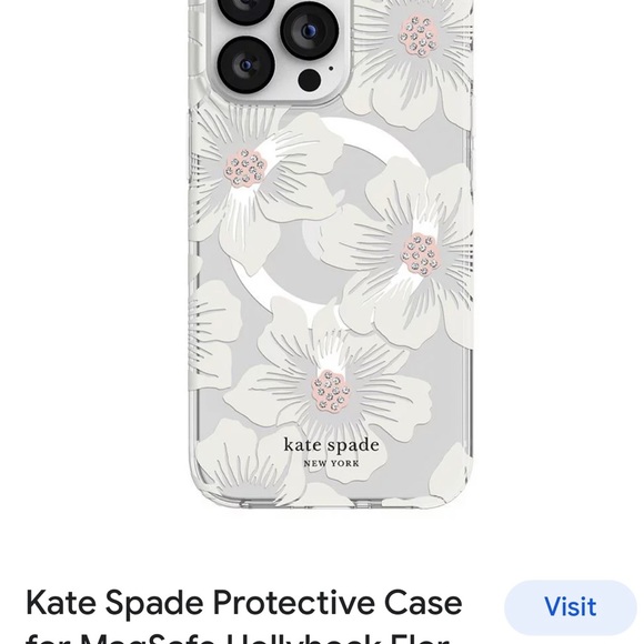 Kate Spade New York Apple iPhone 13 PRO Protective Case - Hollyhock Floral - Picture 3 of 6
